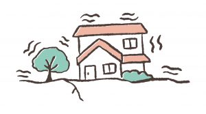地震の揺れ
